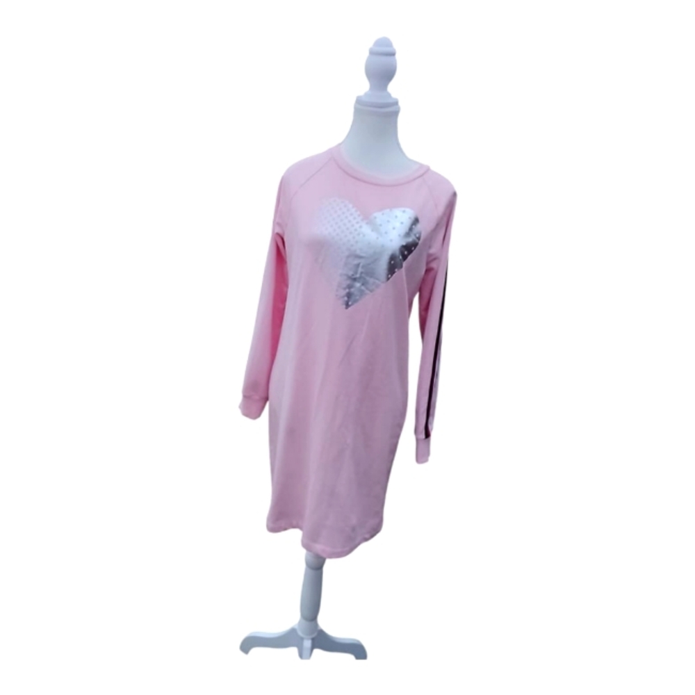 Tommy Hilfiger Pink Dress with Silver Heart Design